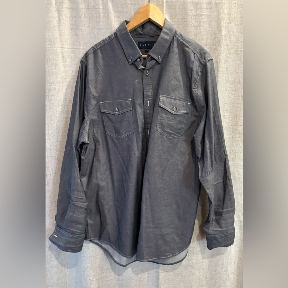 Five Four Button-Down Collar Button Front Long Sl… - image 1